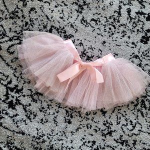 🎄 Pick 5 📦 Pink Glitter Sparkle Tulle Tutu Wrap Skirt NB 0 6 12 1T